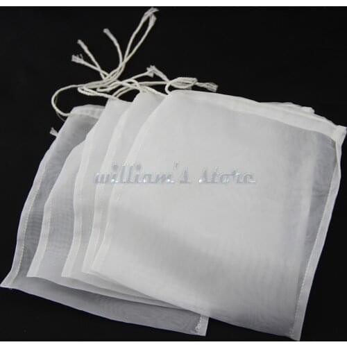 5pcs 100 Micron Nylon HomeBrew Food Grade Grain Hops Boiling Filter Bag 30 X 45cm batch Homebrew Beer Wine Coffee Bucket Filter