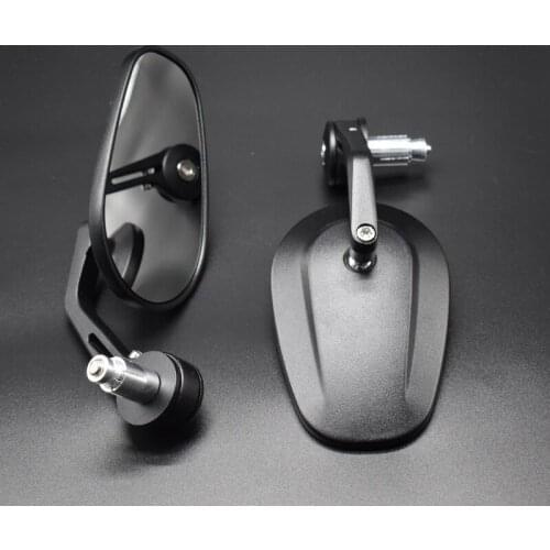 7/8'' 22mm Handlebar Bar End Mirrors for Harley Suzuki Honda CNC Big View Convex Mirror Motorcycle Rearview Side Mirrors