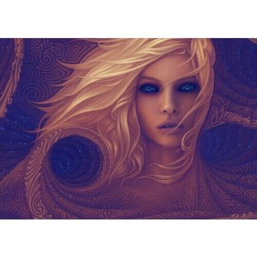 Abstract Beautiful Girl Art Film Print Silk Poster Home Wall Decor 24x36inch