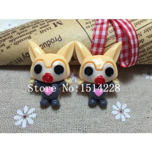 Free shipping! The rabbit with flower of the famous movie character.Resin Flatback Cabochon for phone decoration ,DIY24*33mm