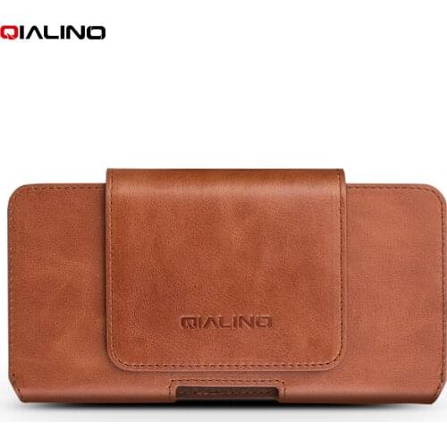 QIALINO Genuine Leather Case for iPhone 11 Business Style Pure Handmade Cover for Apple iPhone 11 Pro Max Nostalgia Phone Pouch