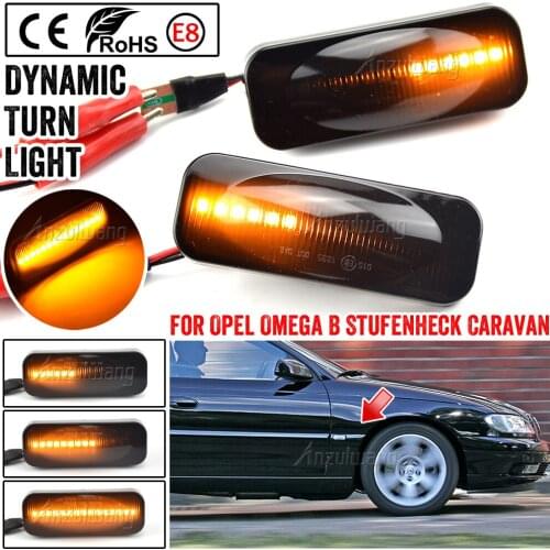 For Opel For Omega B Stufenheck Caravan 1994-2003 LED Dynamic Turn Signal Light Side Fender Marker Lamp