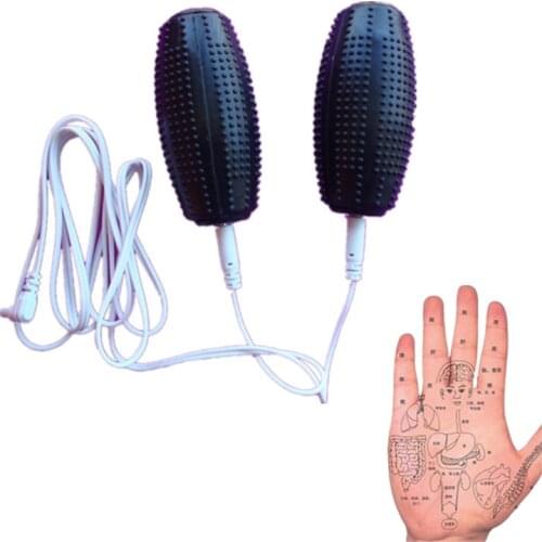 Electric Hand Electrode Bar Connector for Digital Tens Therapy Body Massager Machine with 2 Way Connecting Cable