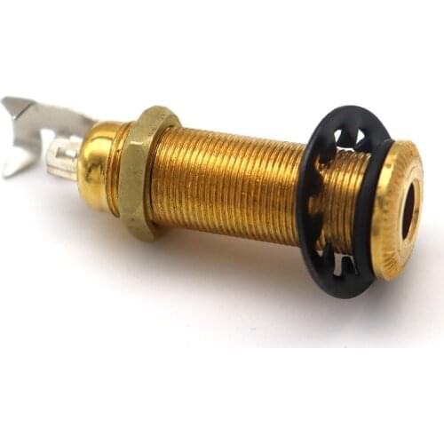 1 pcs Electric Guitar Jack Gold Threaded Cylinder Output Jack Plug Sockets
