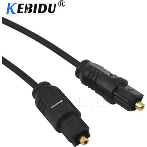 Kebidu Black 1M Gold Plated Digital Audio OD4.0 Digital Optical Audio Cable Male To Male Optical Fiber Audio Cable