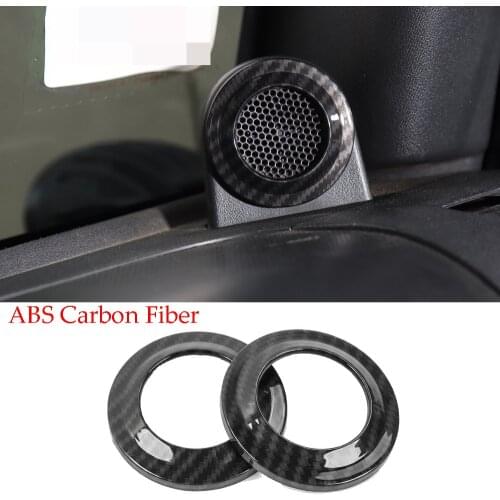 Carbon Fiber ABS Dashboard A Pillar Speaker Cover For Jeep Wrangler JK 2008-2014