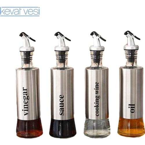 Glass Oil Pot Japanese Style Seasoning Bottle Oil Dispenser Sauce Vinegar Cruet Storage Dispenser Seasoning Jar Kitchen Tools