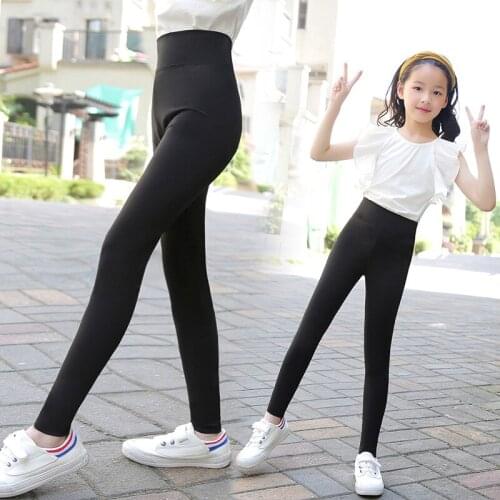 Girls' leggings spring and autumn thin childrens tight-fitting high-waist elastic pants