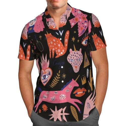Cartoon Anime 3D Beach Hawaii Summer 2021 Shirt Short Sleeve Shirt Streetwear Oversized 5XL Camisas De Hombre Blusa Masculina-22