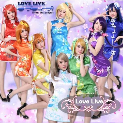 Lovelive love live cosplay cheongsam qibao nijigasaki nozomi maki hanayo nico hanayo kotori minami umi awaken yazawa eli sexy