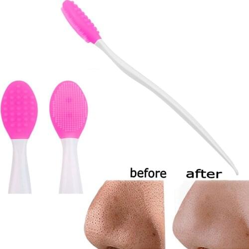 Facial cleansing massage brush hand-held silicone facial care cleaning brush to remove horny acne remove blackhead makeup tools