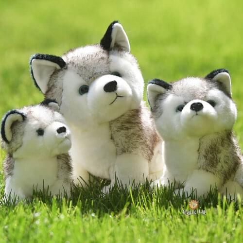2019 NEW Kawaii Puppy Stuffed Toys 10/20cm Cute Simulation Husky Dog Plush Toys Stuffed Doll Kids Baby Toys Plush Husky Dolls