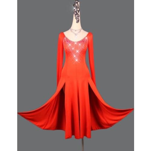 New Long Sleeve Latin Dance Costume Performance Costume Competition Dress dance Long Dress Rumba Sexy latin dance dress