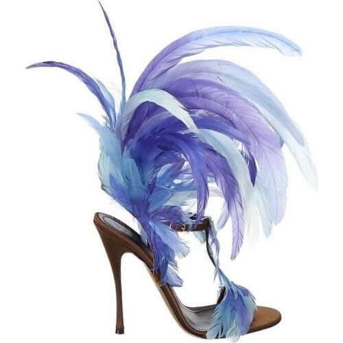 Fur charming super high heel sandals open toe ankle strap slingbacks sexy high heels woman summer sandal