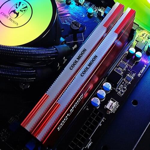 COOLMOON CR-D134S ARGB RAM Heatsink Heat Spreader Cooler Memory Cooling Vest for Desktop Computer PC
