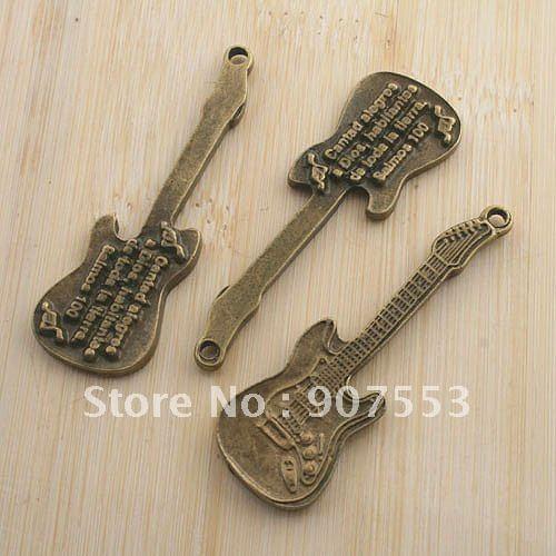 4pcs antiqued bronze music instrument pendant G987