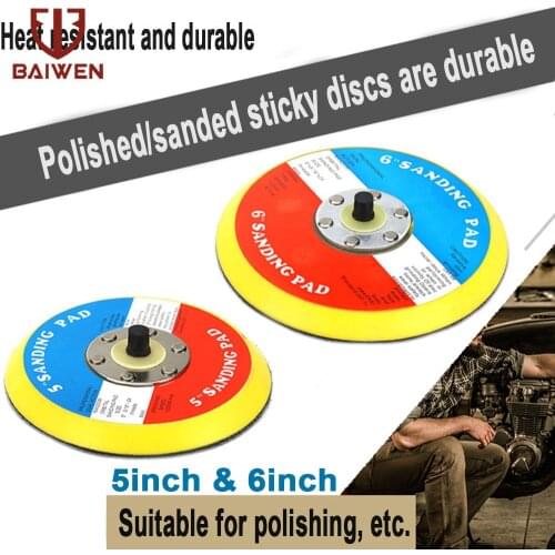 5" 6" Polishing Sander Backer Plates Disc Hook & Loop Self-adhesive Sanding Backing Pads for Car Polisher 5/16”-24 Thread
