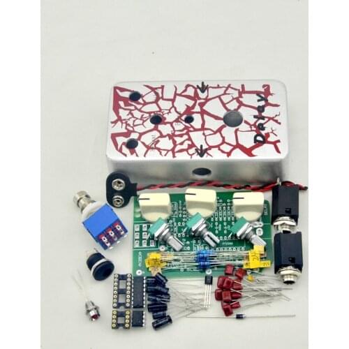DIY Analog Delay-1 Pedal Full Kits With 1590B Diecast Aluminium Box Free Shipping