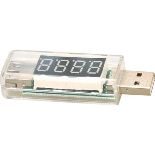 KW-202 Digital Display USB portable tension tester voltmeter battery tester for Power Bank Cell Mobile Phone Transparent