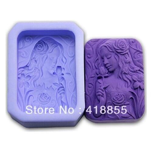 PRZY Woman Modelling Chocolate Mold Fondant Cake Decoration Mold for Handmade Soap Mold No.:si347 Aroma Stone Moulds 001