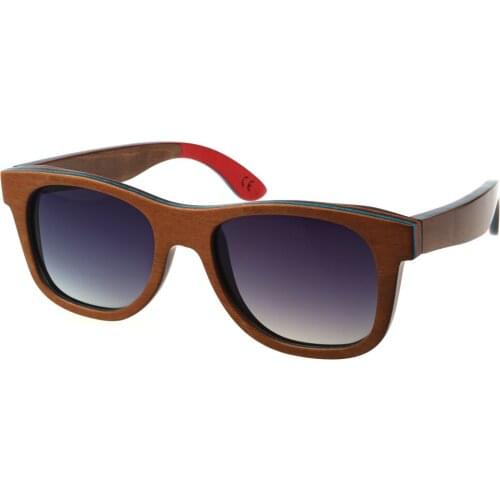 2019 New Skateboard wooden sunglasses men women brand designer glasses fashion men polarized sun glasses wood summer eyewear