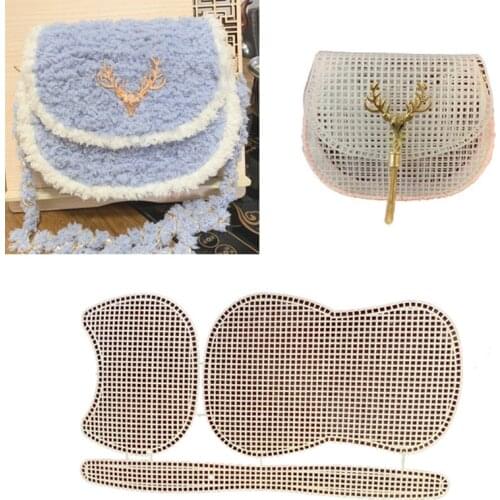 Horseshoe Bag Mesh Knitting Lining Weaving Plastic Mesh Sheet Accessories Wool Yarn Chenille Velvet Diy Hok Bag Trim Tools
