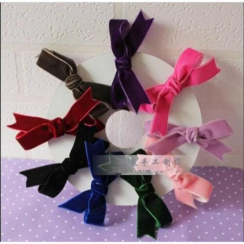 1pcs Sweet bowknot hairpin velvet hair clip Lolita cosplay hairwear accerories B528