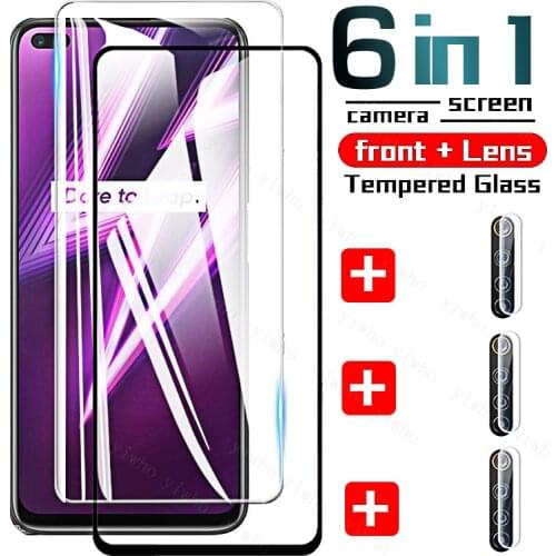 Full cover Protective Glass For Realme 6 Pro tempered Screen Protector on for oppo realme 6Pro 6i camera lens film 7 8 Pro 5G 7I