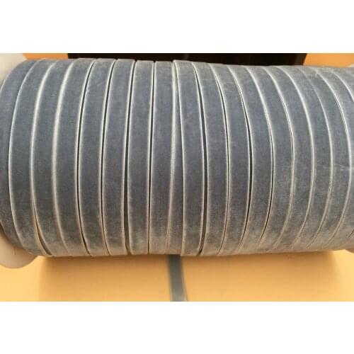 10yard/lot 3/8" 10mm TEMPEST Blue Grey single face velvet ribbon,non elastic velour webbing headband Hair band accessories