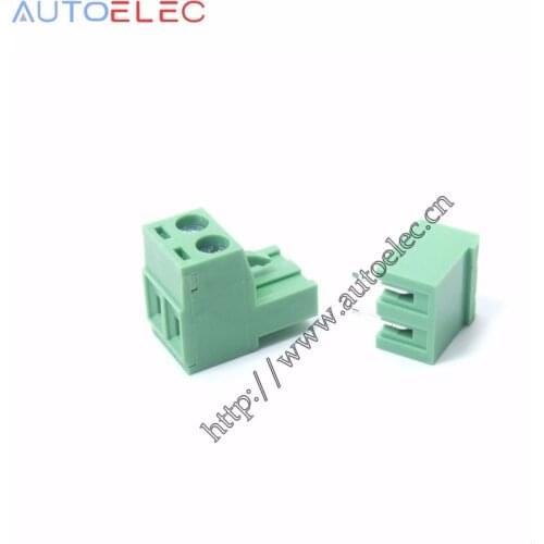 100pcs/lot 5.08mm pitch 2EDGK 2Poles PCB terminal blocks right angle pins with closed sides 1757019 1755736 MSTB MSTBA 2.5