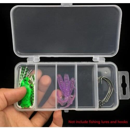 13.3 x 6.2 x 2.5cm 5 Compartments Multifunctional Fish Tackle Box for Fishing Lures Hooks Other Tools Jewelries Storage