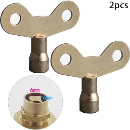 2PCS Tap Water Switch Handle Retro Radiator Plumbing Bleeding Keys Solid Iron For Venting Air Valve Bathroom Kitchen Faucet Key