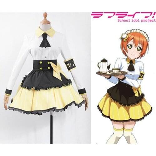 Anime Cosplay Clothing Love Live Cosplay Costumes Tea Party Rin Hoshizora Maid Dress Lolita Dress A
