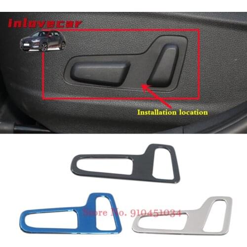 For Hyundai Kona Encino Kauai 2017-2020 Car Sticker Cover Detector Seat Adjustment Knob Button Switch Trim accessories 1pcs