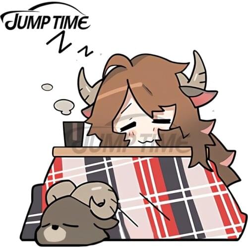 JumpTime 13 x12.2cm Arknights Eyja Goes ZZZ Auto Decal Fashion Occlusion Scratch Anime Car Stickers Suitable for Fold GTR EVO SX