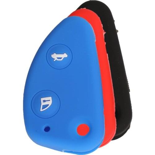 Kutery 10pcs/lot 3 Buttons Silicone Rubber Car Key Cover Case Fob For Alfa Romeo 147 166 156 JTD TS GT