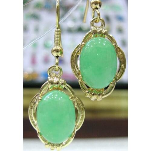 Hot sell new beautiful fashion light green stone bead earrings