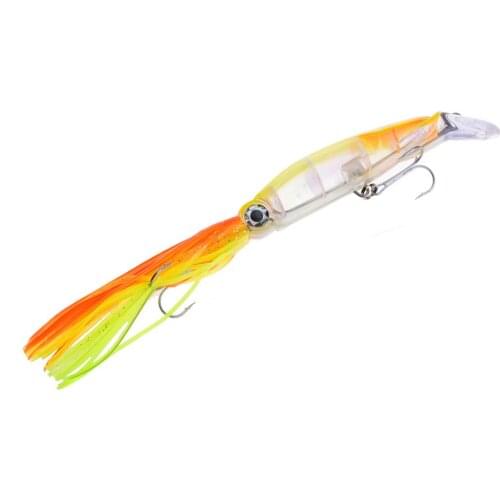 1pcs High Quality Lifelike Octopus Squid Jig Fishing Lure 14cm/40g 6 Colors Available Fishing Bait with Treble Hook Tackle