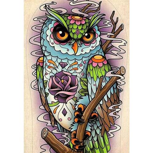 K2043 YIKEE Diamond Painting Full Drill Kit " Cartoon Owl " Diamond Embroidery 5D DIY Diamonds Mosaic Cross Stitch