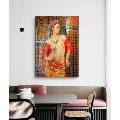 Citon Canvas Oil painting Konstantin Razumov《Russian girls》Art Poster Picture Modern Wall decor Home Living room Decoration