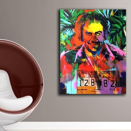 New fashion PABLO ESCOBAR Canvas Painting For Living Room Home Decoration Oil Painting On Canvas Wall Painting Wall art no frame