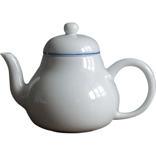 Ceramic Kungfu Tea Set Ceramic Teapot Blue White Stripe Elegant Tea Set Mini Office Household Celadon Japanese Tea Making Ware