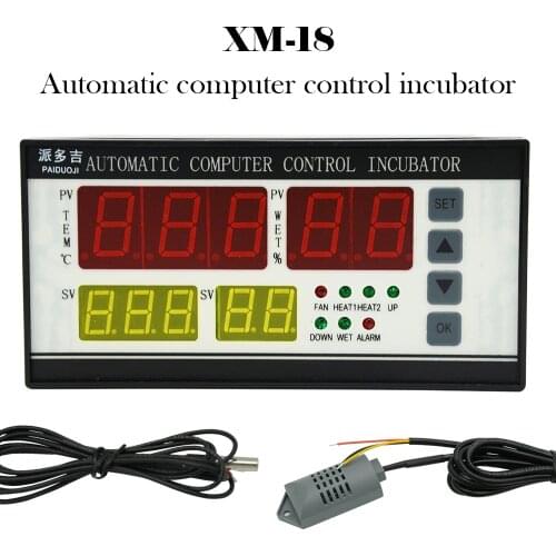 Free Shipping Of 110V 220V Intelligent Thermostat Egg Incubator Controller XM-18 With Temperature Sensor Full Automatic Digital