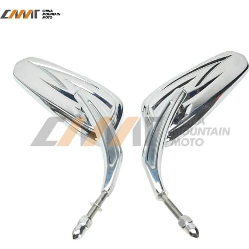 Left Right Rear View Mirrors 8MM case for Harley Touring Softail Fat Boy Sportster