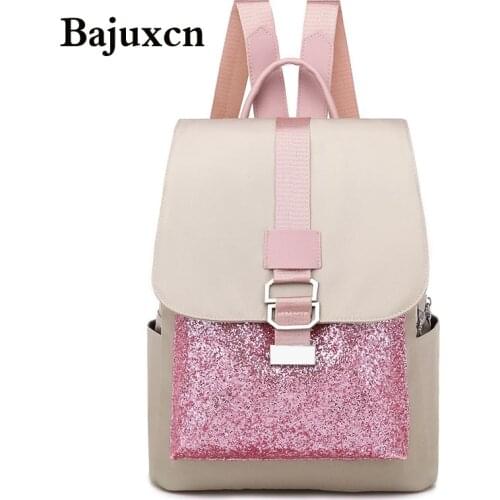 Sequins Backpack Fashion 2020 Women Girl Designer School Backpack Teenage Girls Versatile Large Capacity Bag Mochila Feminina