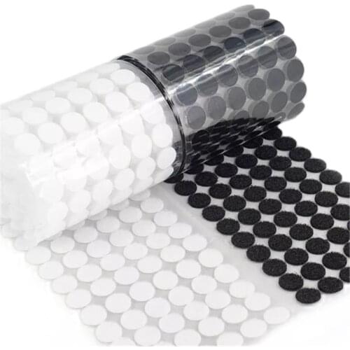 10-30mm Dots Self Adhesive Fastener Tape White Black Round Coins Hook Loop Boob Tape Bag Garment Shoes DIY Sewing Accessories