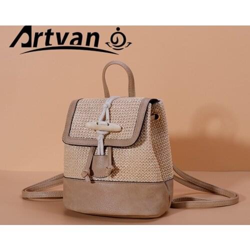 2021 New Straw Women Backpack Fashion Cute Horn Ladies Bagpack Shoulder Bag Back Pack For Girls Plecak Worek Sac En Paille TO04