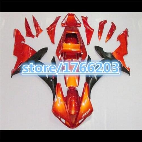 Fairings fit orange black for YZF R1 02-03 YZF-R1 2002-2003 YZFR1 YZF1000 YZF 1000 02 03 2002 2003 BBF