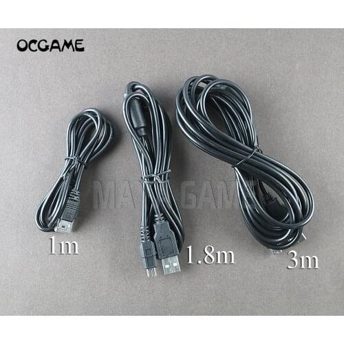 OCGAME 30pcs/lot 100cm 180cm 300cm Black USB Charging Cord Game Controller Data Charger Cable for Playstation 3 PS3 Controller