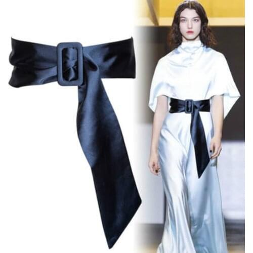 Imitation silk Bandwidth Waistband And With Decorative Dress Skirt Scarf Red Blue Pink Suitable for lady design waist seal